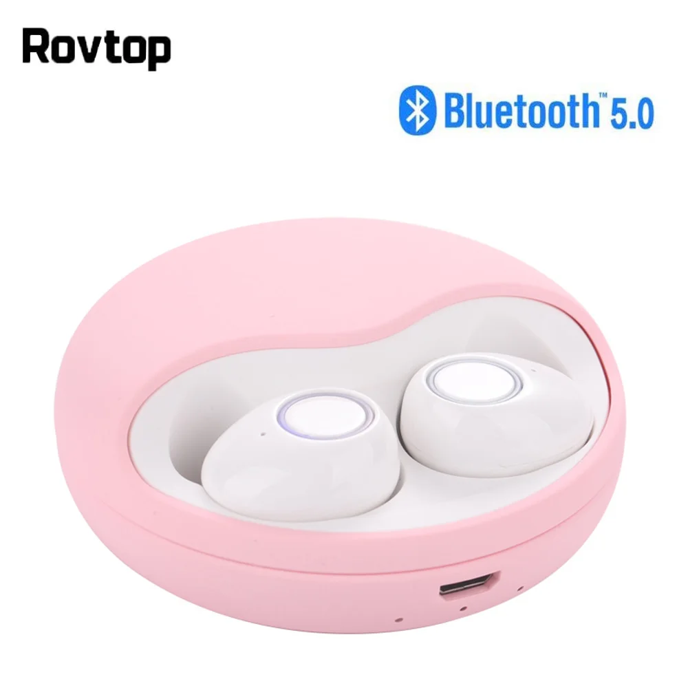 

Rovtop TWS Bluetooth 5.0 Wireless Earphones IPX5 Waterproof Sport Earbuds In-ear Headset for Andriod IOS iPhone Headphsets