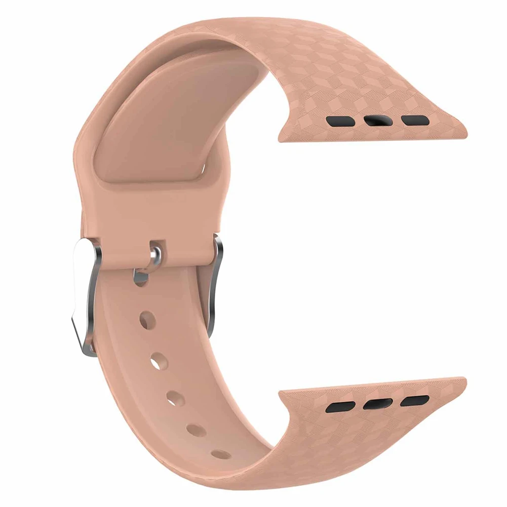 3D Текстура силиконовый ремешок для наручных часов Apple Watch серии 1/2/3, 42 мм, 38 мм, версия браслет ремешок для наручных часов iwatch серии 4 40 мм 44 мм