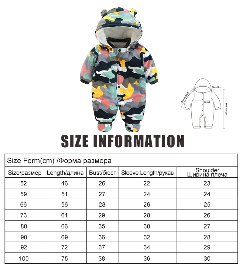 Детские Комбинезоны для малышек Зимние толстые теплые флис Толстовки для маленьких девочек и мальчиков комбинезон для новорожденных