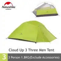 を Naturehike テント 3 人 20D シリコーン生地二層防雨キャンプテント NH 屋外テント 4 シーズン