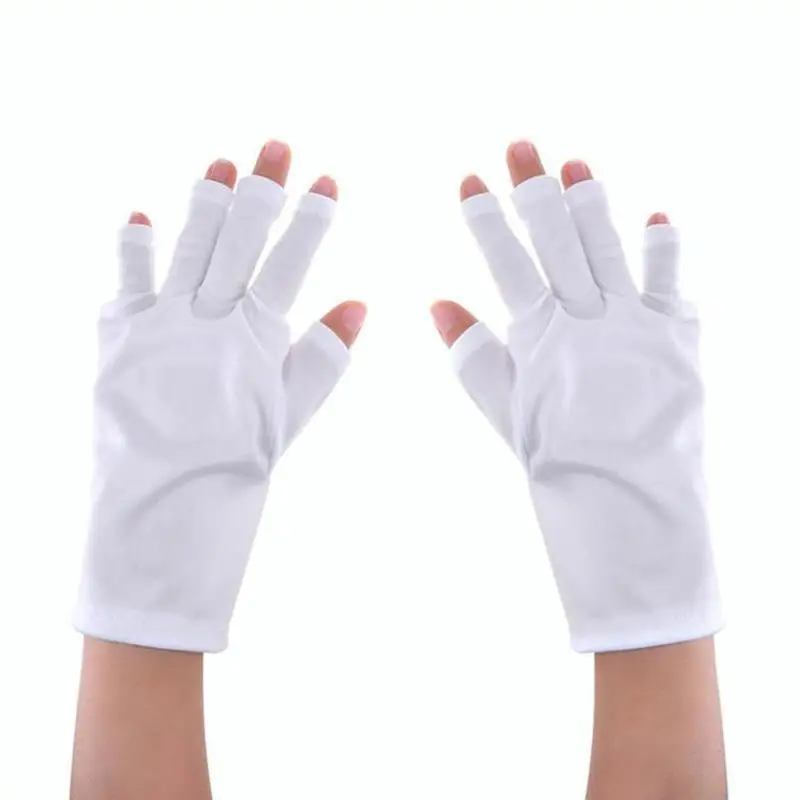 Инструмент для ногтей анти-УФ Защита от УФ-излучения фототерапия перчатки для ногтей солнцезащитный крем черная половина росы пальчиковые легкие медицинские перчатки короткие