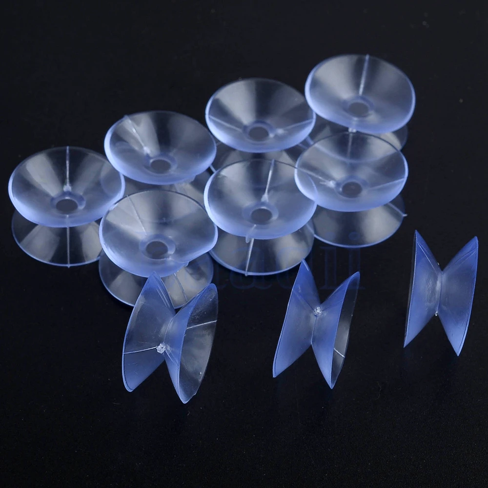 30Pcs Double Sided Suction Cup Pad Clear Rubber Window Sucker Holder