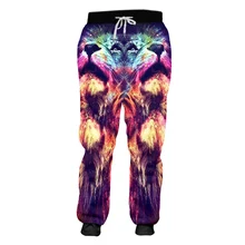 UJWI дропшиппинг спортивные брюки мужские крутые с принтом Лев 3D спортивные штаны мужские хип-хоп спортивная одежда повседневные шаровары для бега Большие размеры