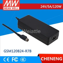 MEAN проверенный GSM120B24-R7B 24 В 5A meanwell GSM120B 120 Вт AC-DC Высокая надежность спецодежда медицинская адаптер