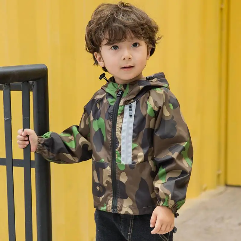 

2019 Girls Boys Jacket Cardigan Fashion Spring Autumn Camouflage Coats Army Children's Windbreaker Outerwear 2-6Y