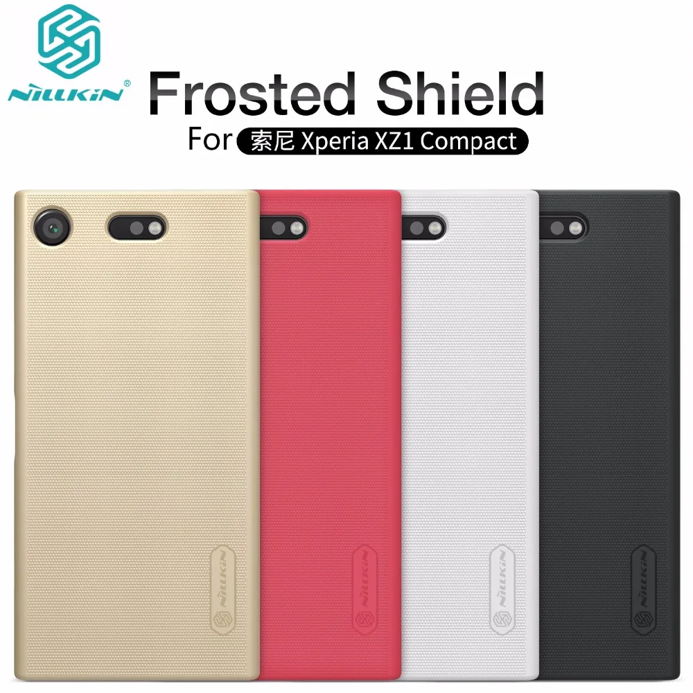 

NILLKIN Super Frosted Shield Case for Sony Xperia XZ1 Compact PC Plastic hard back cover with Screen Protector For XZ1 Compact