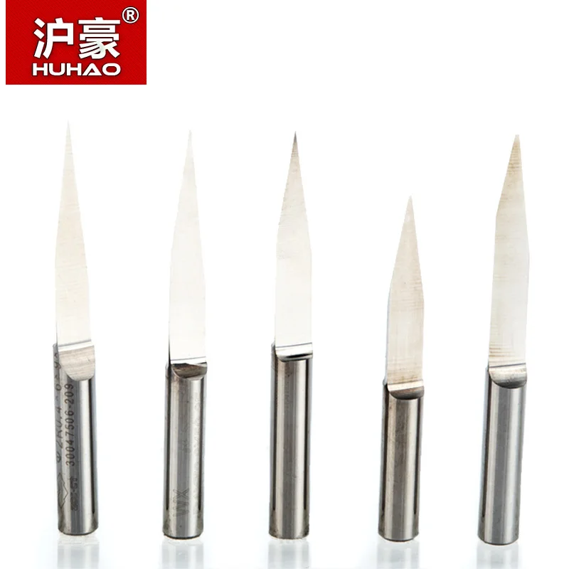 HUHAO 10pc/lot 4mm Flat Bottom Engraving Bits Lengthened CNC Router