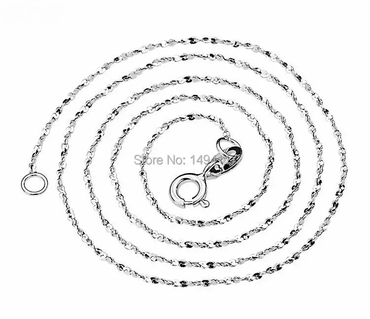 925 Sterling Silver jewelry 1mm chain/choker necklace Festival gifts