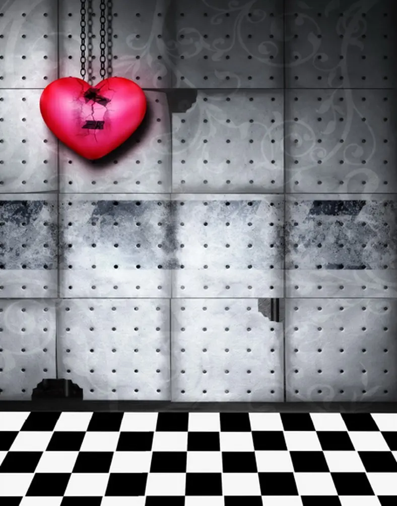 

5x7ft Room Red Heart Photography Backdrops Photo Props Studio Background