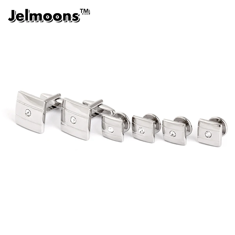 

Square French Shirt studs and Men's Tuxedo buttons Sets