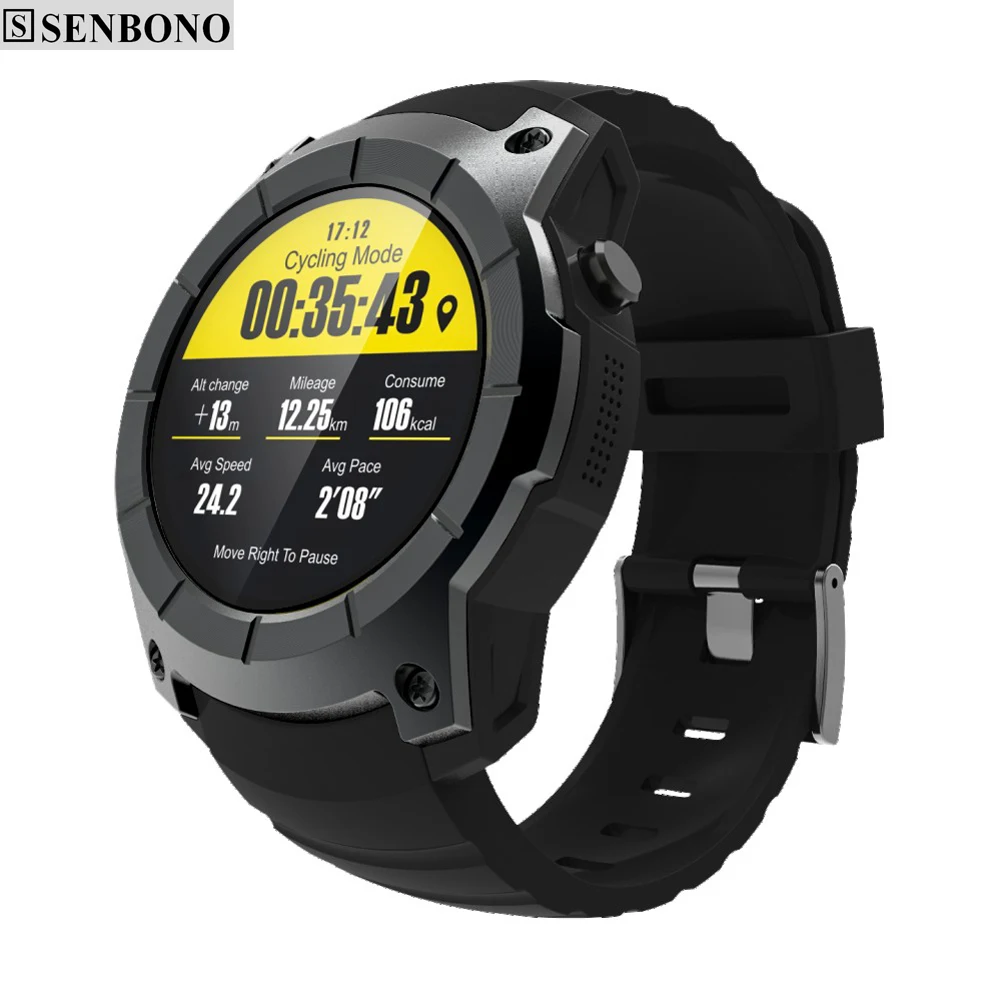 SENBONO Bluetooth S958 gps многофункциональные спортивные часы MTK2503 монитор сердечного