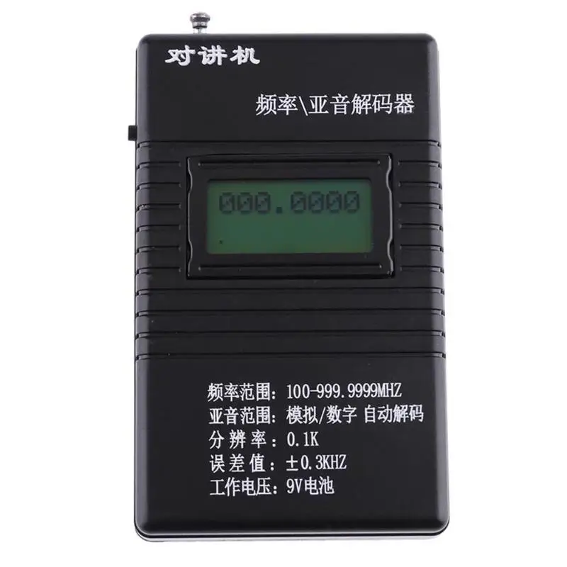 

50MHz-2.4GHz RK560 Black Handheld Digital Frequency Counter DCS CTCSS Radio Testing Meter Counter 9V Battery Electrical Tool
