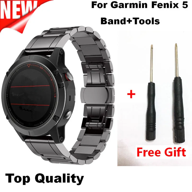 Высококачественный Браслет из натуральной нержавеющей стали для Garmin Fenix 5, смарт-ремешок для часов, быстросъемный ремешок для Garmin Fenix 5