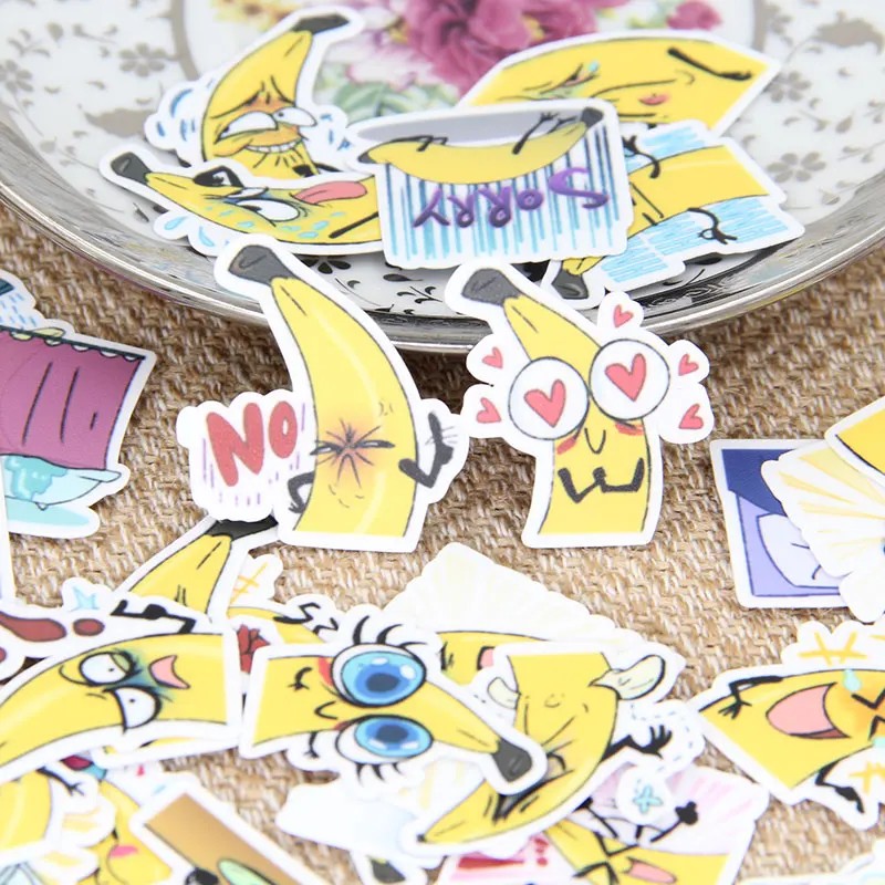 

40pcs Funny Banana Expression Scrapbooking Stickers DIY Craft Decrative Sticker Pack Photo Albums Decor