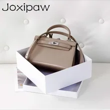 

Joxipaw 2018 new women's bag Kelly small square bag leather shoulder bag messenger bag leather al013
