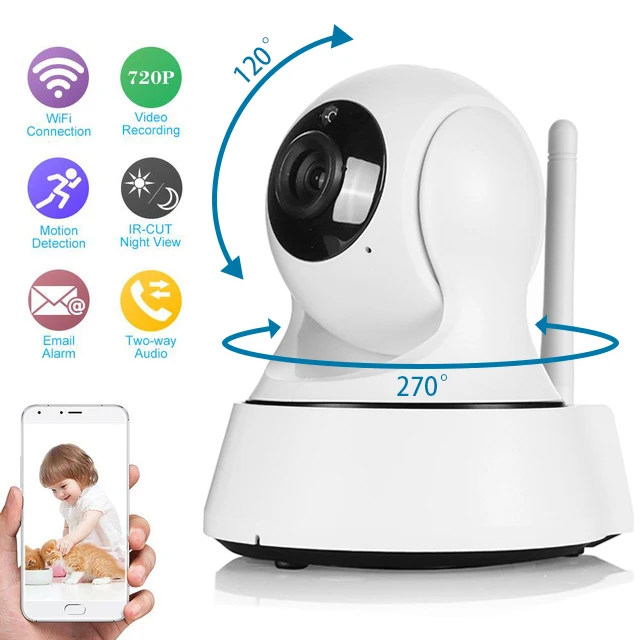 WOSHIJIA 720P Pan Tilt Security IP Camera WiFi Home Security CCTV Camera with Night Vision Two Way Audio P2P Remote View wireless 720p pan tilt wifi network home security cctv ip camera ir night vision webcam two way audio