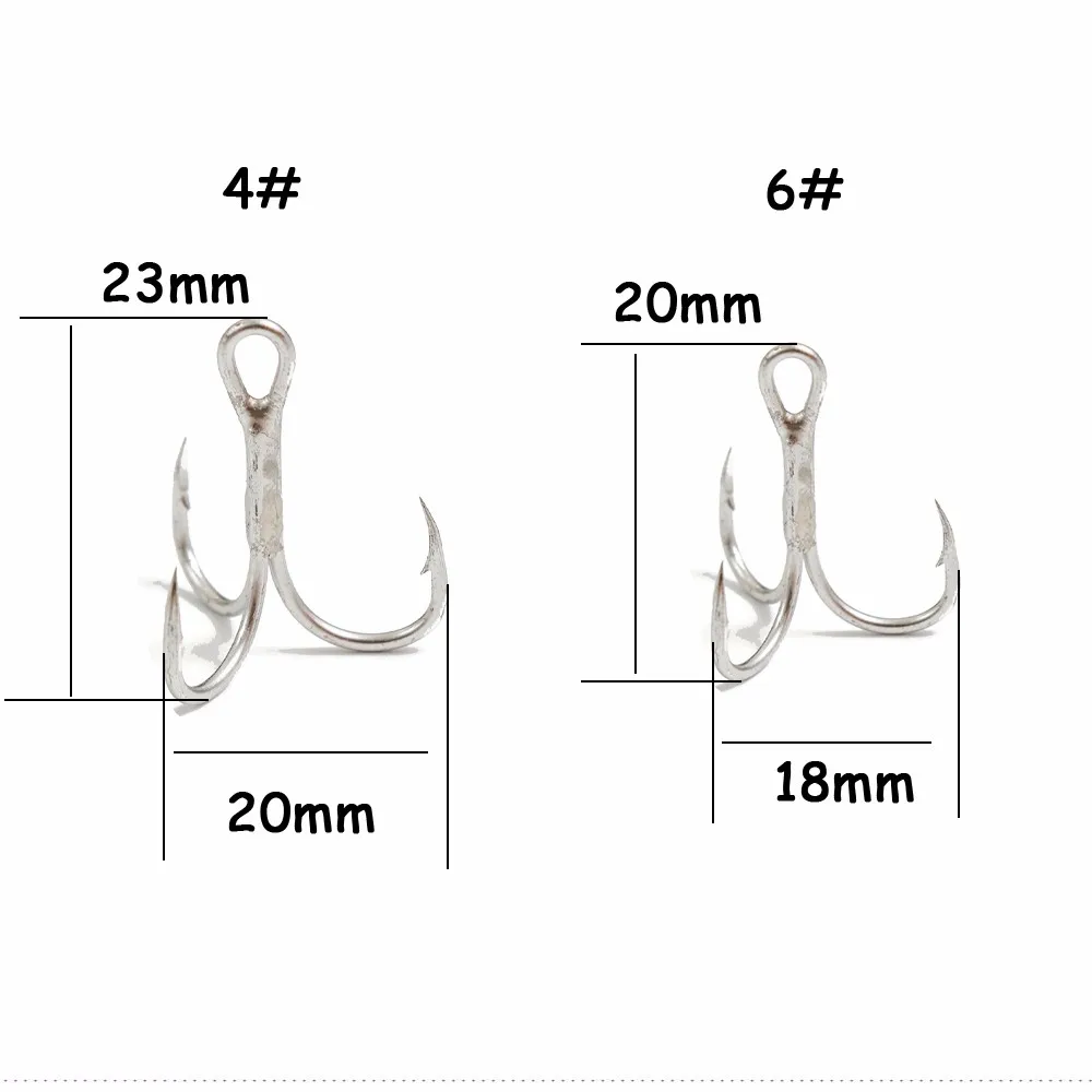 JOHNCOO супер сильный Танк Triple крюк рыболовные крючки острые Крючки 4 #6 # качество же с 10 шт./лот рыболовные снасти