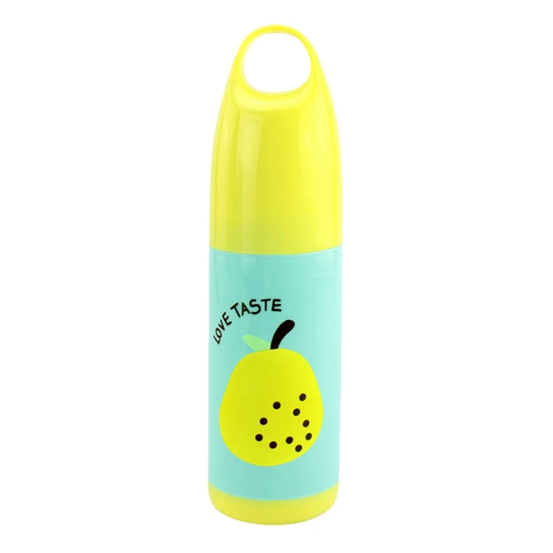 Портативная зубная щетка для путешествий, коробка для хранения, милый фруктовый узор, контейнер для зубных щеток с крышкой, чехол, аксессуары для путешествий - Цвет: Цвет: желтый