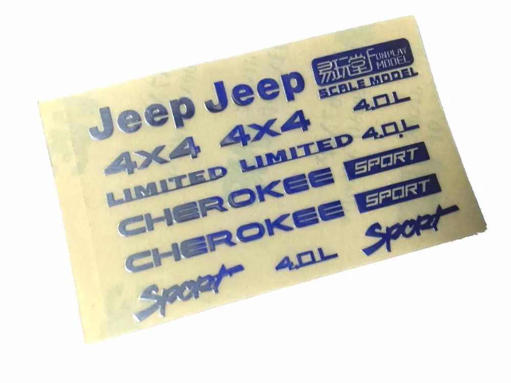 

Scble Model Metal logo set for AXIAL SCX10 90046/90047 cherokee 1/10 1:10 RC Car Sticker