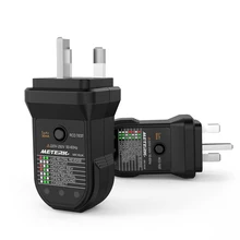 Meterk выключатель Finder RCD Электрический тестер розетки автоматический нейтральный живой Земли проводное тестирование электрический детектор полярности цепи