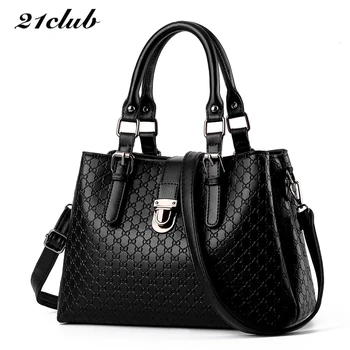 

21club brand medium solid color geometric luxury casual fashion ladies totes party shopping wowen crossbody shoulder handbags