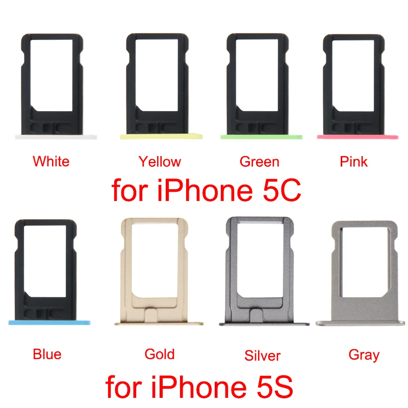 

5 colors for iPhone 5C/5S SIM Card Tray Holder for iPhone 5C/5S