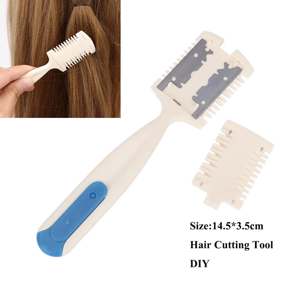 1 pcs DIY Home Hairdresser Makeup Tools Hair Cutting Comb Trimmer Razor Blade for Thinning Bangs Long Hair Beauty Hair Cut blice synthetic yaki straight wig 18 22 inch long hair side part wigs no bangs for african american women