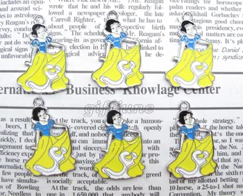 

20pcs cartoon Snow White Princess Metal Charms DIY necklace Jewelry Making Pendants DY6