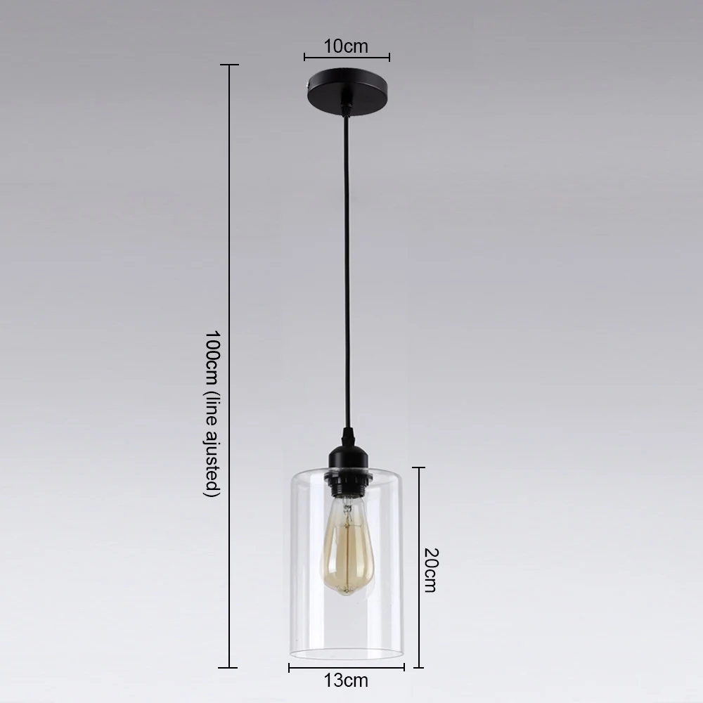Винтажная стеклянная Подвесная лампа, классическая домашняя лампа для гостиной, ресторана, Подвесная лампа, освещение
