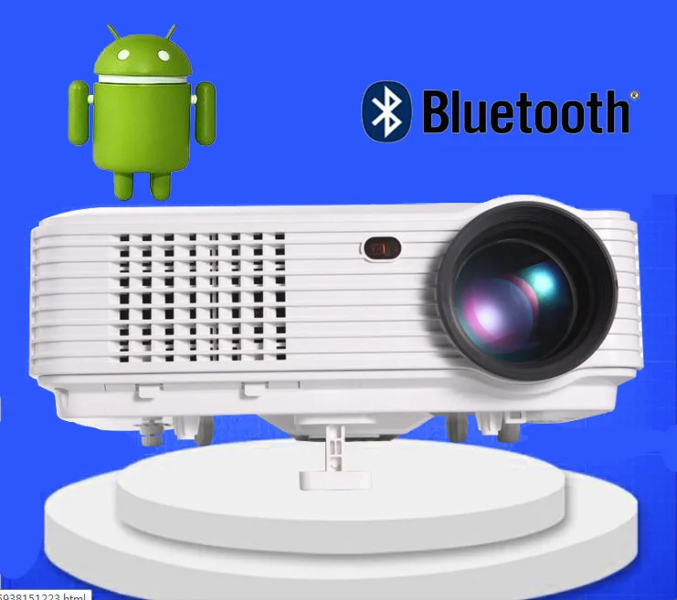 

WZATCO 5000lumens LED LCD Smart projector 1080P full HD Android 4.4 WIFI home theater camera USB portable proyector beamer