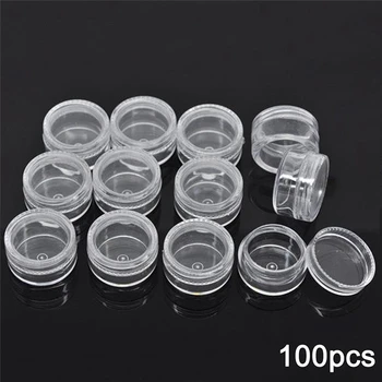 

5ml 100PC/50PC Refillable Bottles Clear Plastic Sample Container Mini Bottle Pot Jars Cosmetic Tools Empty Cosmetic Containers