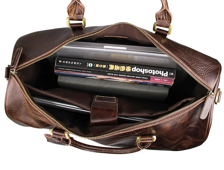 Gepäck Trolley Einzigartige Kuh Leder Jmd Rad Kapazität Duffel Tote Große Hohe Tasche Qualität Echtes Brown 7077lq Reise CqxXW7wg