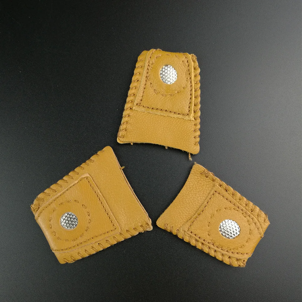 

Synthetic Leather Coin Thimble With Metal Tip DIY Sewing Tool Handmade Needlework