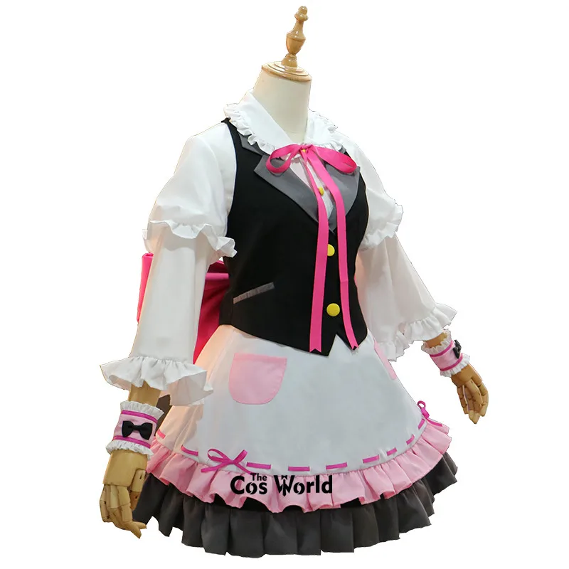 Love Live Sunshine Aqours Kurosawa рубиновое платье для горничной Униформа наряд аниме костюмы