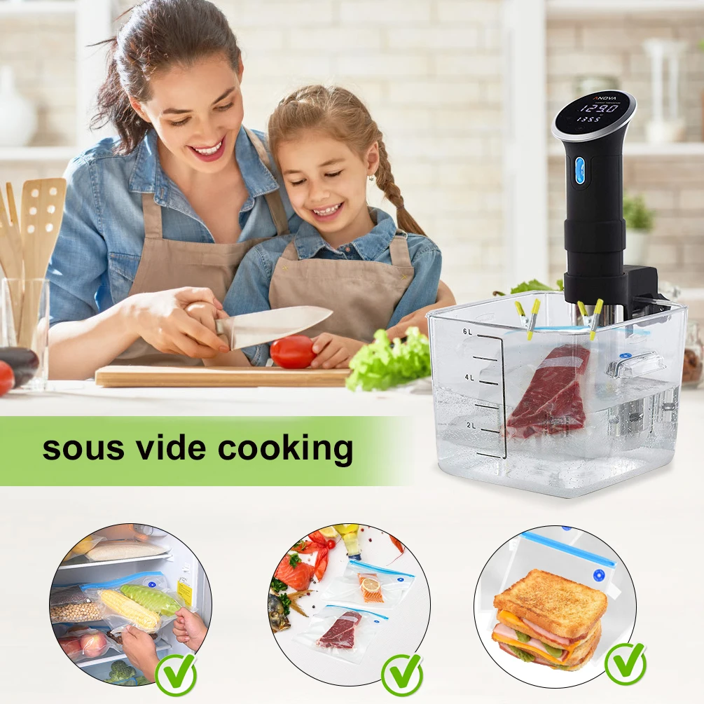 BPA free 20 шт многоразовые Sous Vide сумки комплект силиконовый мешок для еды