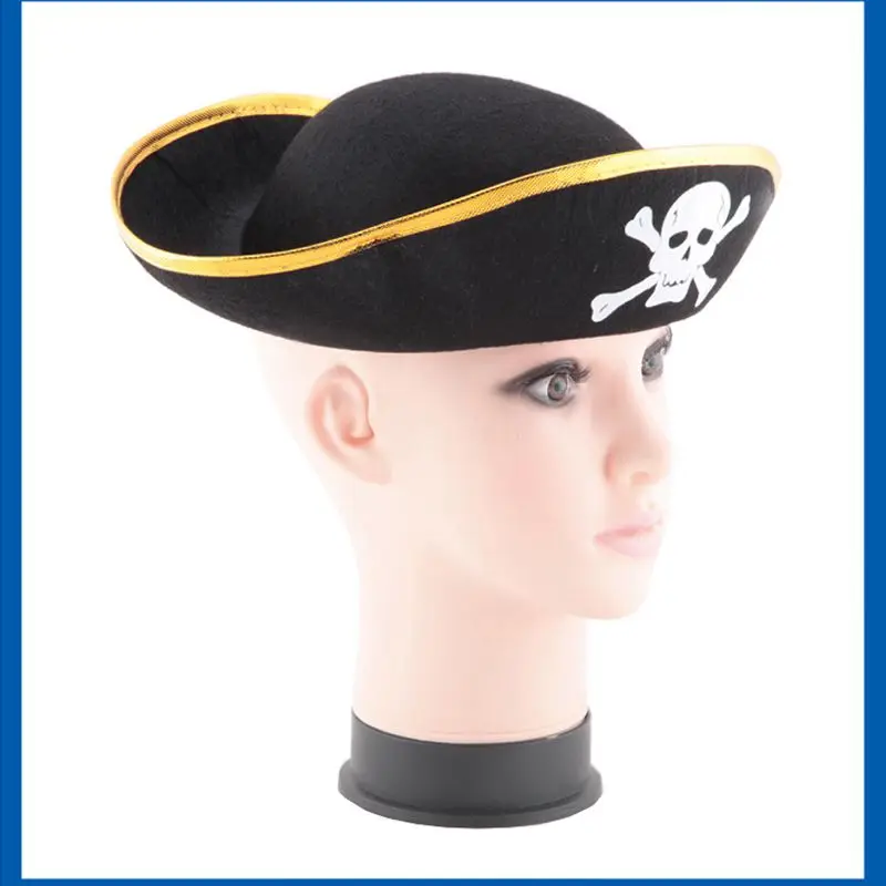 WZCX Новая мода Skul Золото Серебро Личность пират кепка Повседневная волна унисекс персональные вечерние шляпа Хэллоуин Косплей шляпа