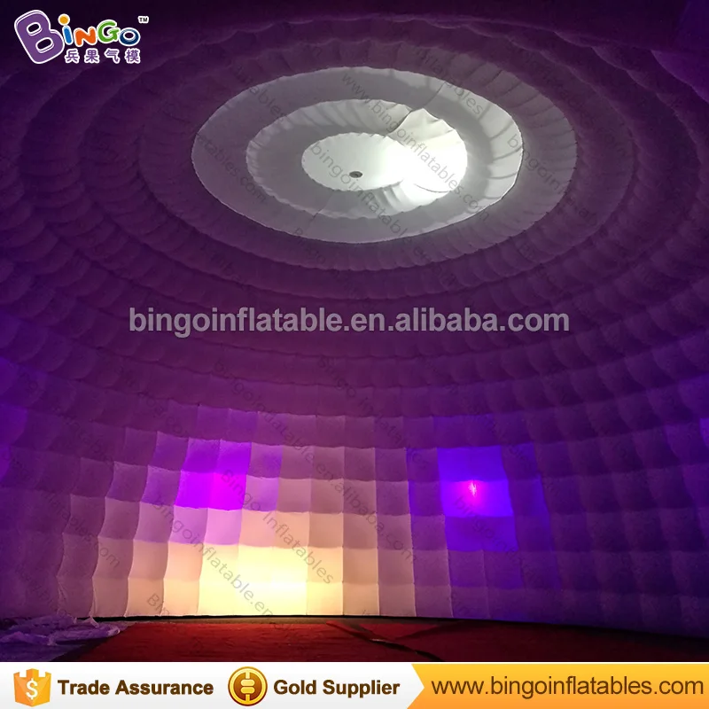  Free Shipping 15M white giant inflatable dome tent tipi colors change LED lighting igloo marquee fo
