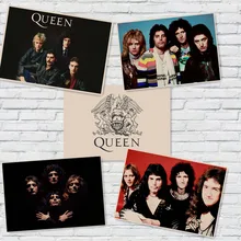 Queen Rock Music постеры принты винтажные наклейки на стену для дома крафт-бумага кафе бар ретро украшение для дома арт бренд MU40