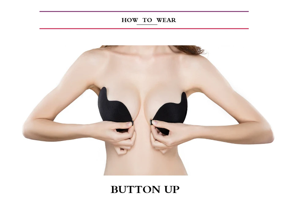 GIRLADY Sexy Breast Petals Invisible Strapless Bra Ladies Adhesive Silicone Bra Black Backless Push Up Bra Women Light Cozy New 7