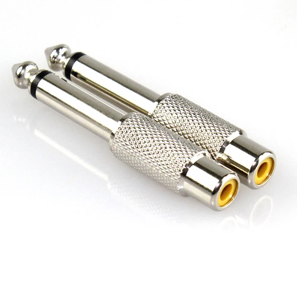 

2PCS 6.5mm RCA plug AV connector audio jake mono soundtrack microphone plug connectors
