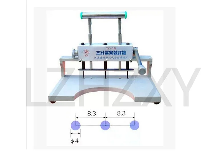 YX-3 ручной переплет машина три отверстия пробивая машина крышка файла переплет машина отверстие диаметр 4 мм