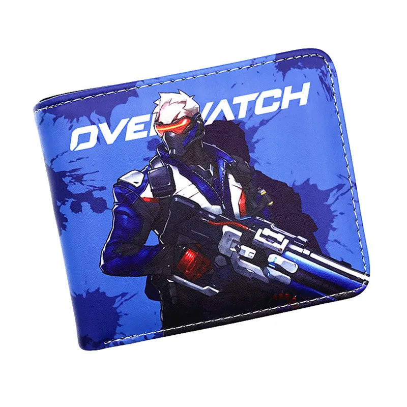 

HOT Sell Wallet 23 Heroes of OW SOLDIER 76/REAPRE/MCCREE/D.VA/HANZO/MERCY/MEI Short Wallet With Coin Pocket Card Holder