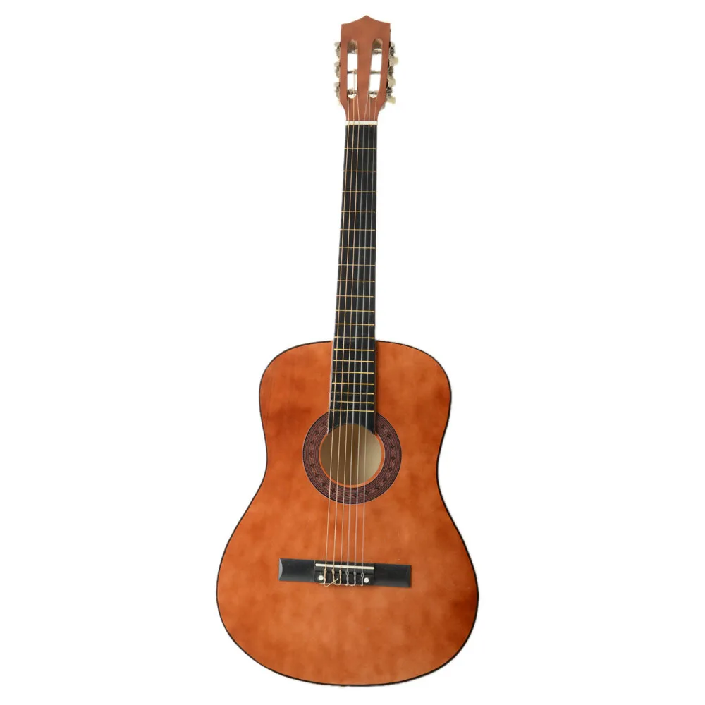 High Quality 38&quot Classic Folk Acoustic Guitar Brown With Picks And Chord Natural Wooden Musical Instrument US-Y00470 | Спорт и