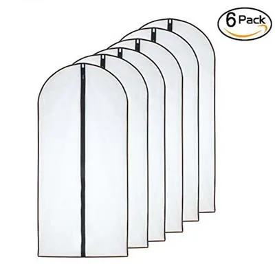 Black Zipper 60x140 Сумка для одежды PEVA воздухопроницаемая сумка для одежды с защитой от моли, чехол для одежды, костюмы для хранения одежды, платье для хранения одежды, Танцевальная сумка на молнии - Цвет: Black Zipper 60x140