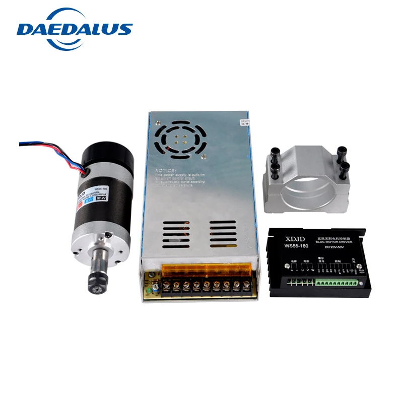 

CNC Spindle 400W Brushless Spindle Motor ER11 Switching Power Supply Stepper Motor Driver 55mm Clamp For cnc Milling machine