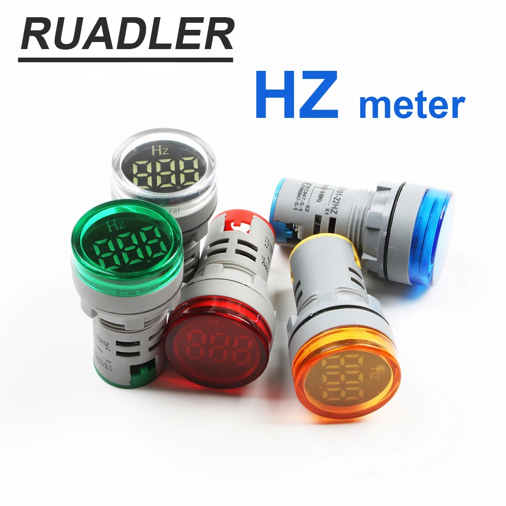 

Free shipping Digital Display Electricity Hertz meter Frequency meter indicator light AC meter Red Tester 0-99Hz Green White