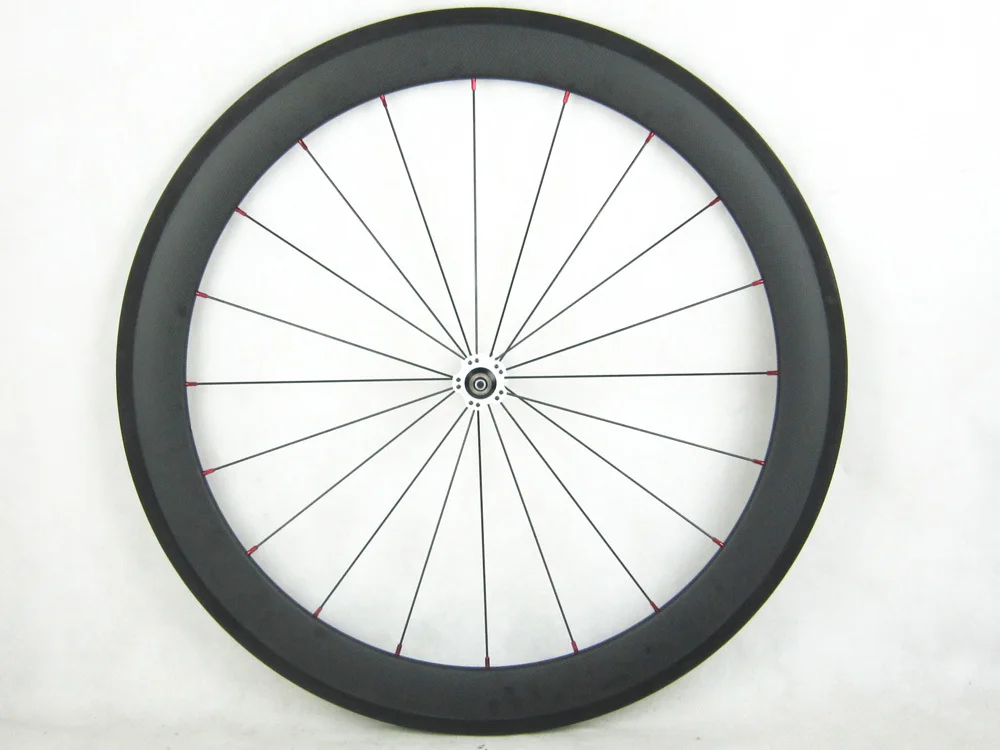 60mm clincher road carbon bike wheel 23mm width carbon cycle wheel front only 700C road bicycle
