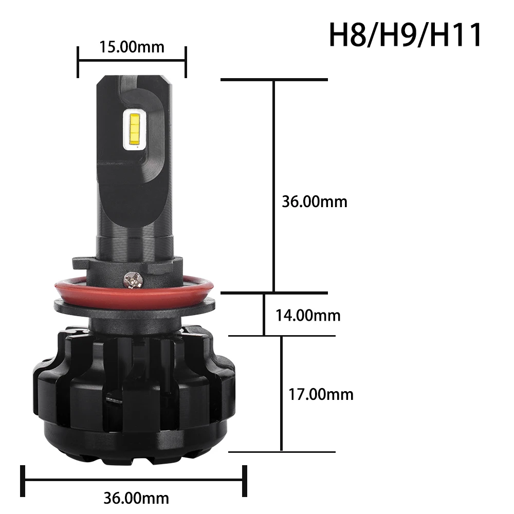 Чрезвычайно яркий светодиодный фары для авто Conversion Kit H7 H4 H11 9005 9006 H1 Автомобильные фары 60 Вт 12000LM 6000K белый 12В противотуманные фары