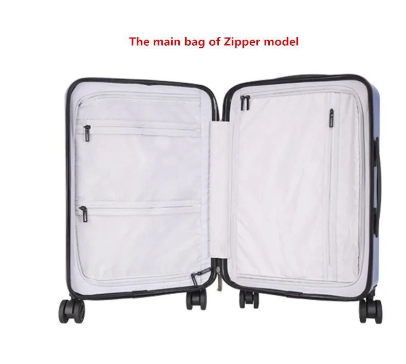 CALUDAN алюминиевая рама на колесиках дорожная для багажа, чемодан на молнии с сумкой для ноутбука