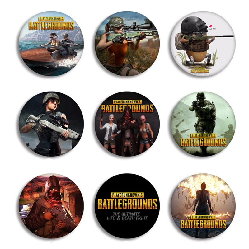 

Hot Game Playerunknown's Battlegrounds Brooches Badge Fashion Round Metal PUBG Brooches Pin Jewelry Best Friend Graduation Gift